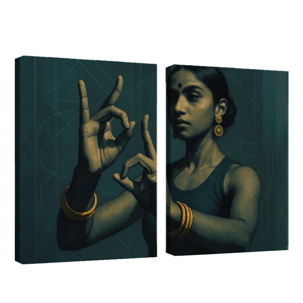 Urban Mudra Neo Classical Hand Dance framed paintings