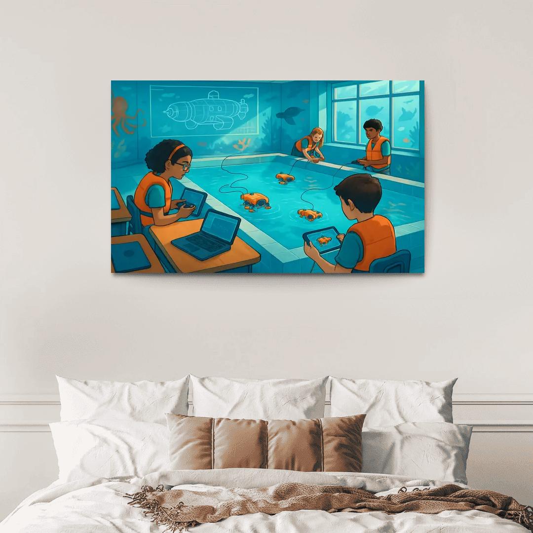 Immersive Ocean Robotics Classroom abstract paintings frame