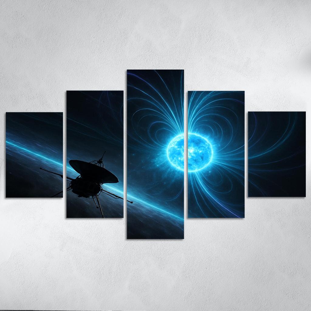 Voyage Through A Magnetar Storm abstract paintings frame