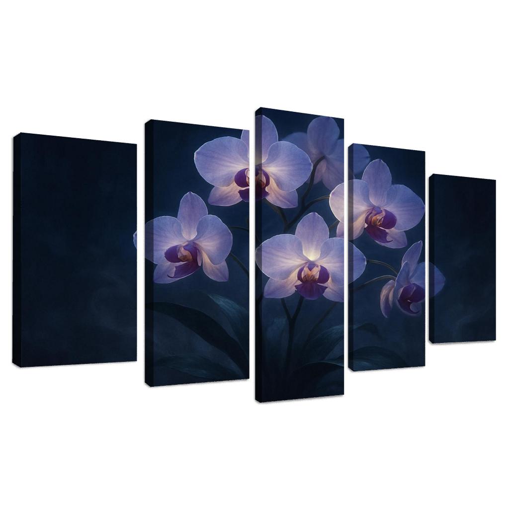 Nocturnal Orchid Lanterns canvas paintings frame