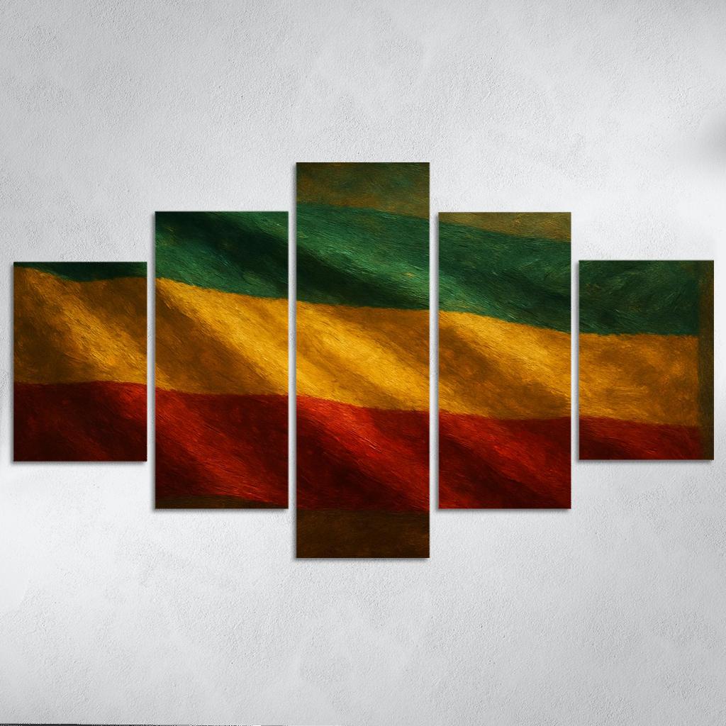 Pan African Tricolor Of Liberation oil paintings frame