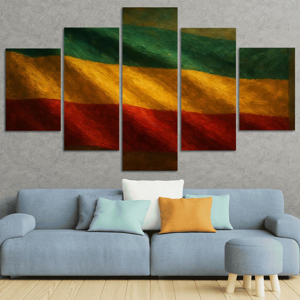 Pan African Tricolor Of Liberation oil paintings frame