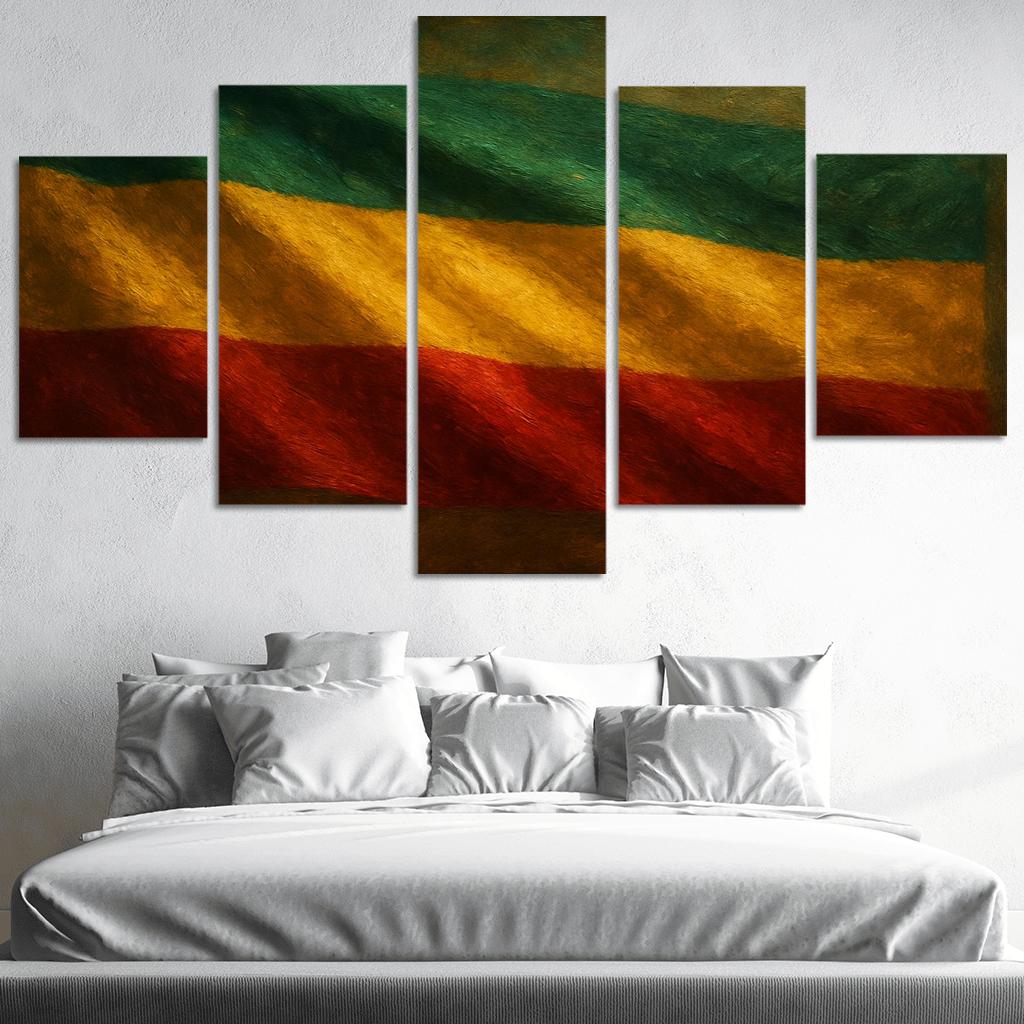 Pan African Tricolor Of Liberation oil paintings frame