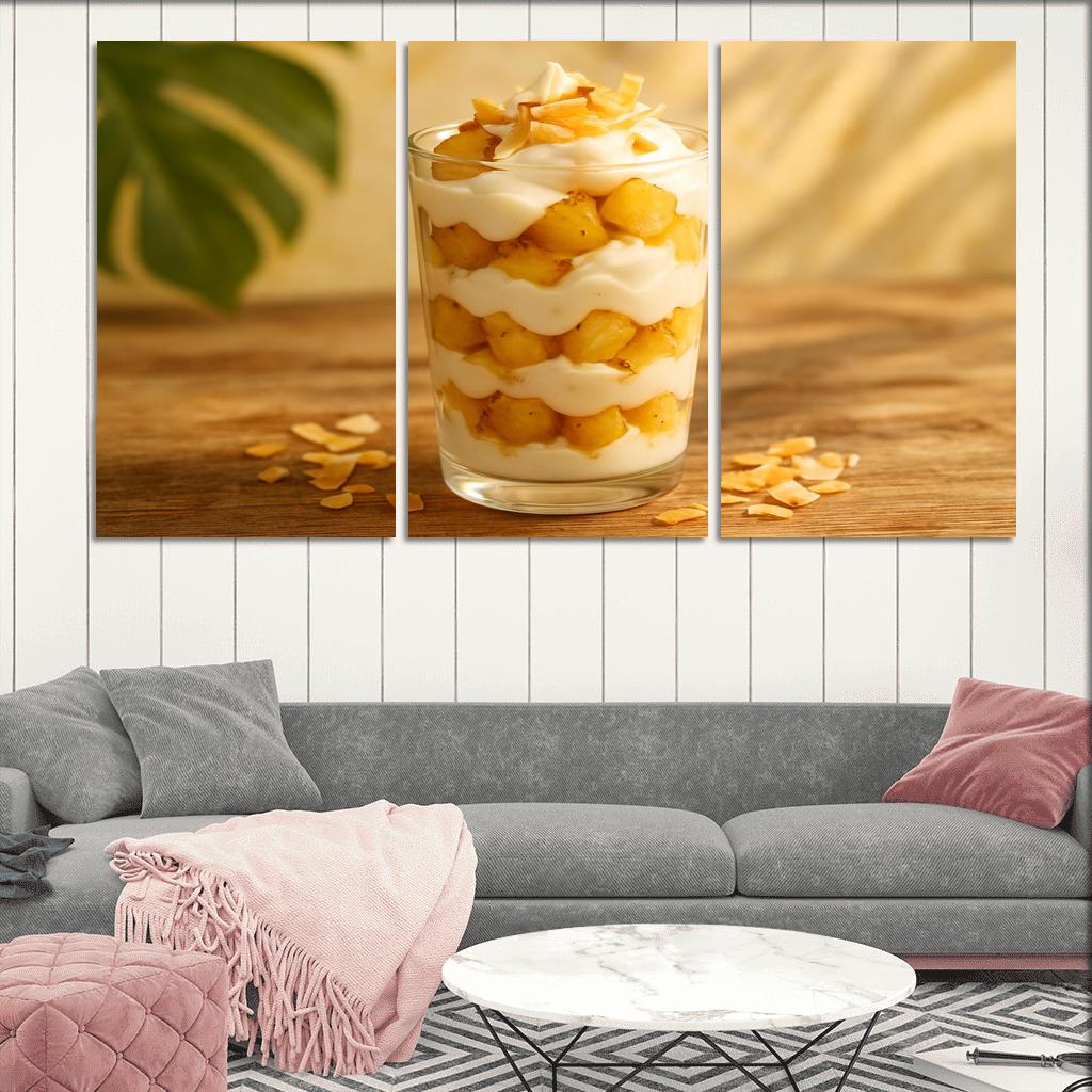 Roasted Pineapple Cloud Parfait canvas paintings frame