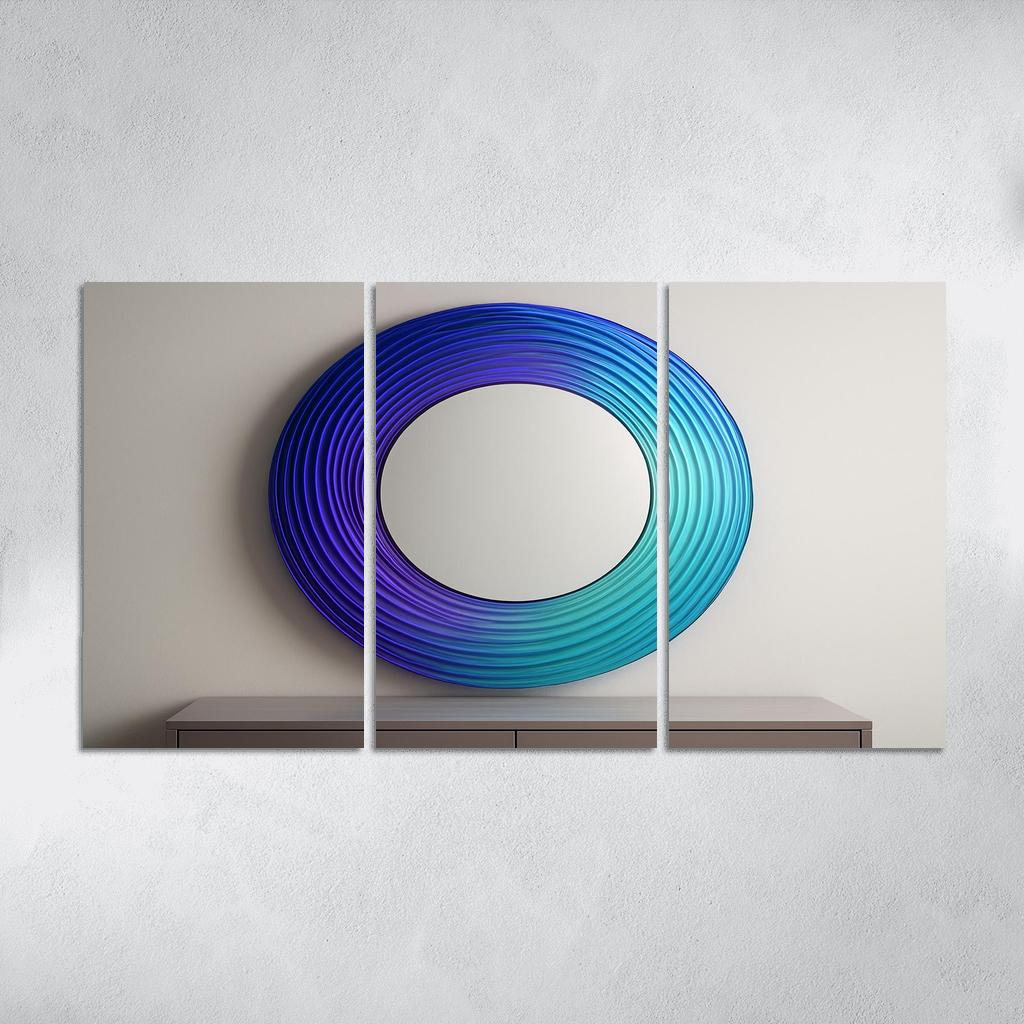 Aurora Gradient Ripple Wall Mirror decor