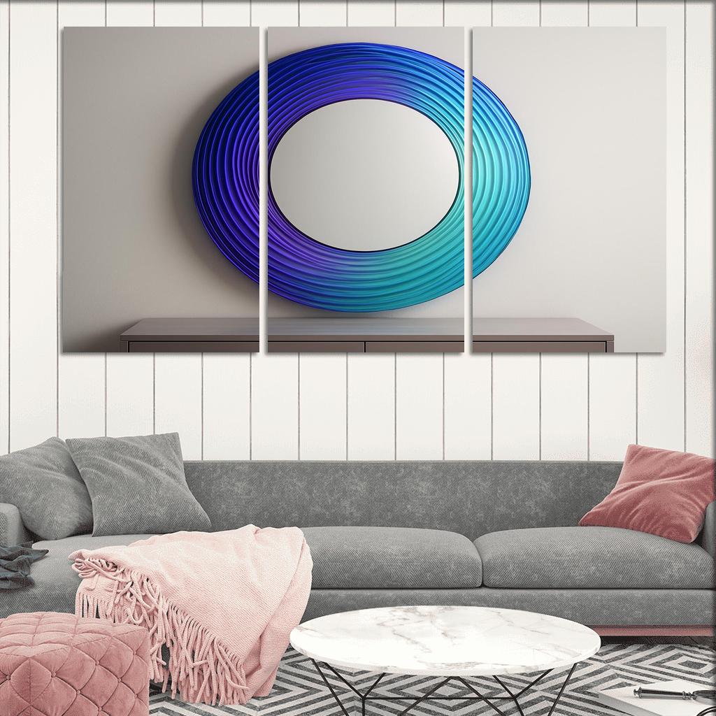 Aurora Gradient Ripple Wall Mirror decor