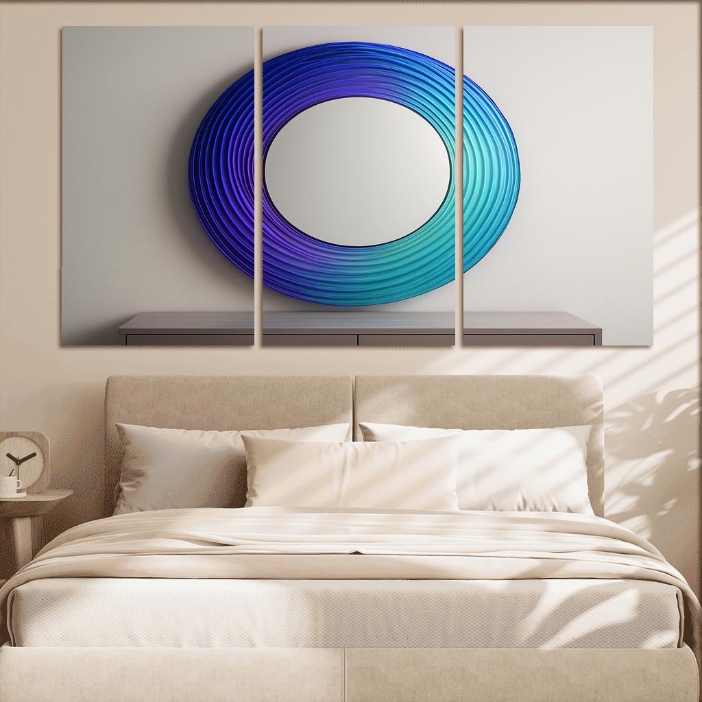 Aurora Gradient Ripple Wall Mirror decor