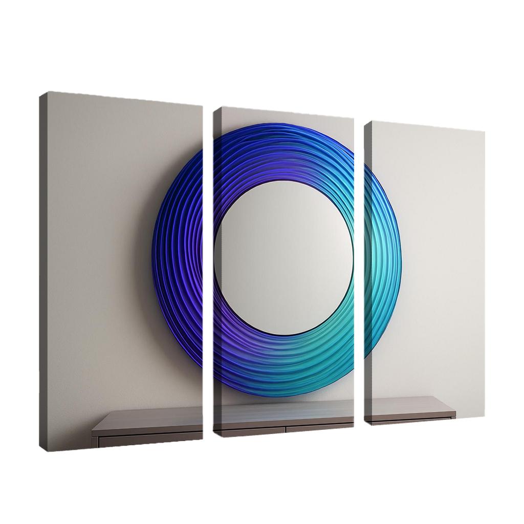 Aurora Gradient Ripple Wall Mirror decor