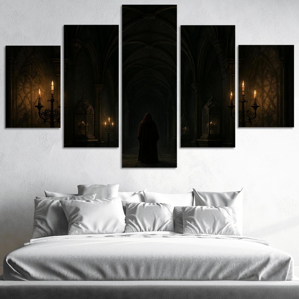 Obsidian Reliquary Corridor canvas paintings frame