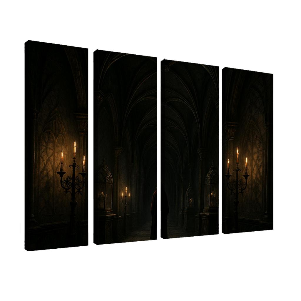 Obsidian Reliquary Corridor canvas paintings frame
