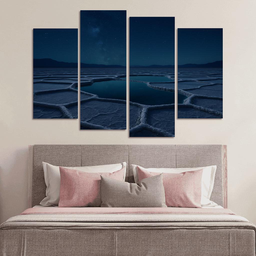 The Luminous Salt Flats At Midnight custom paintings frame