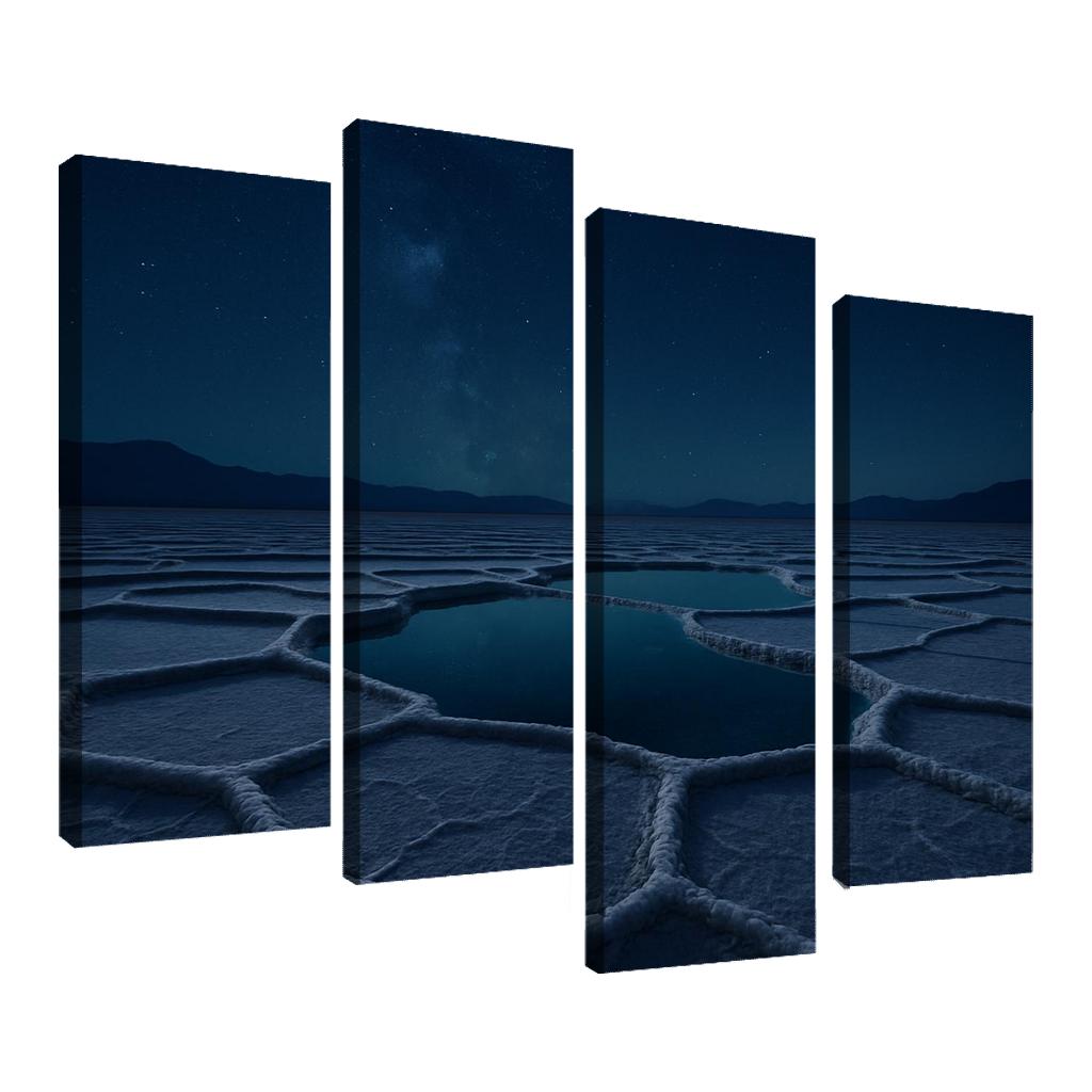 The Luminous Salt Flats At Midnight custom paintings frame