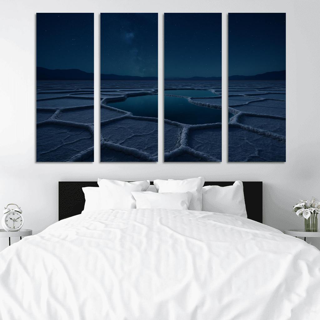 The Luminous Salt Flats At Midnight custom paintings frame