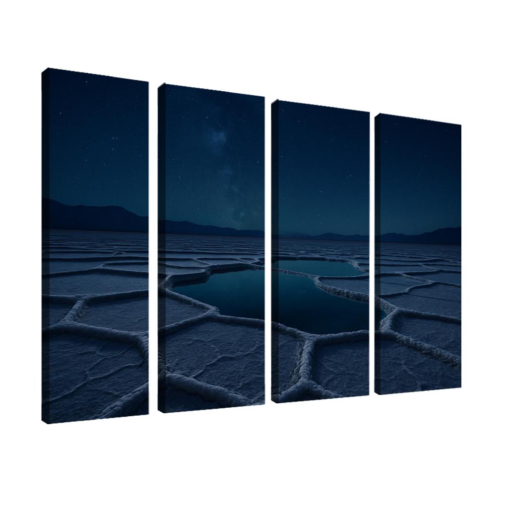 The Luminous Salt Flats At Midnight custom paintings frame