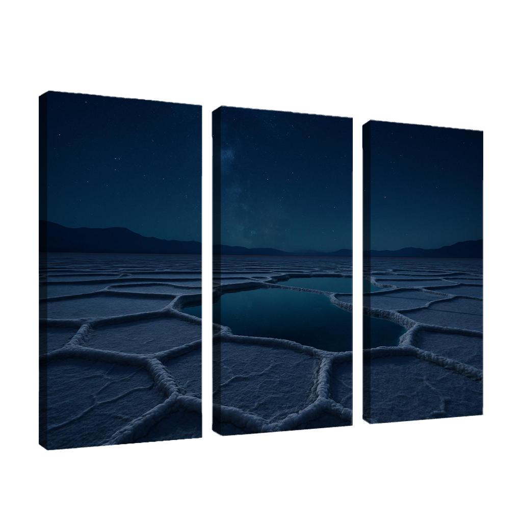 The Luminous Salt Flats At Midnight custom paintings frame