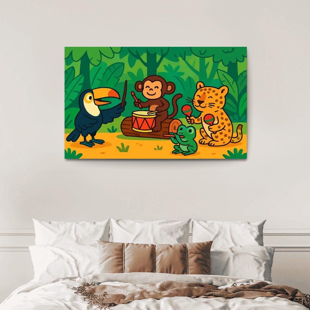 Rainforest Animal Orchestra premium artwork frames