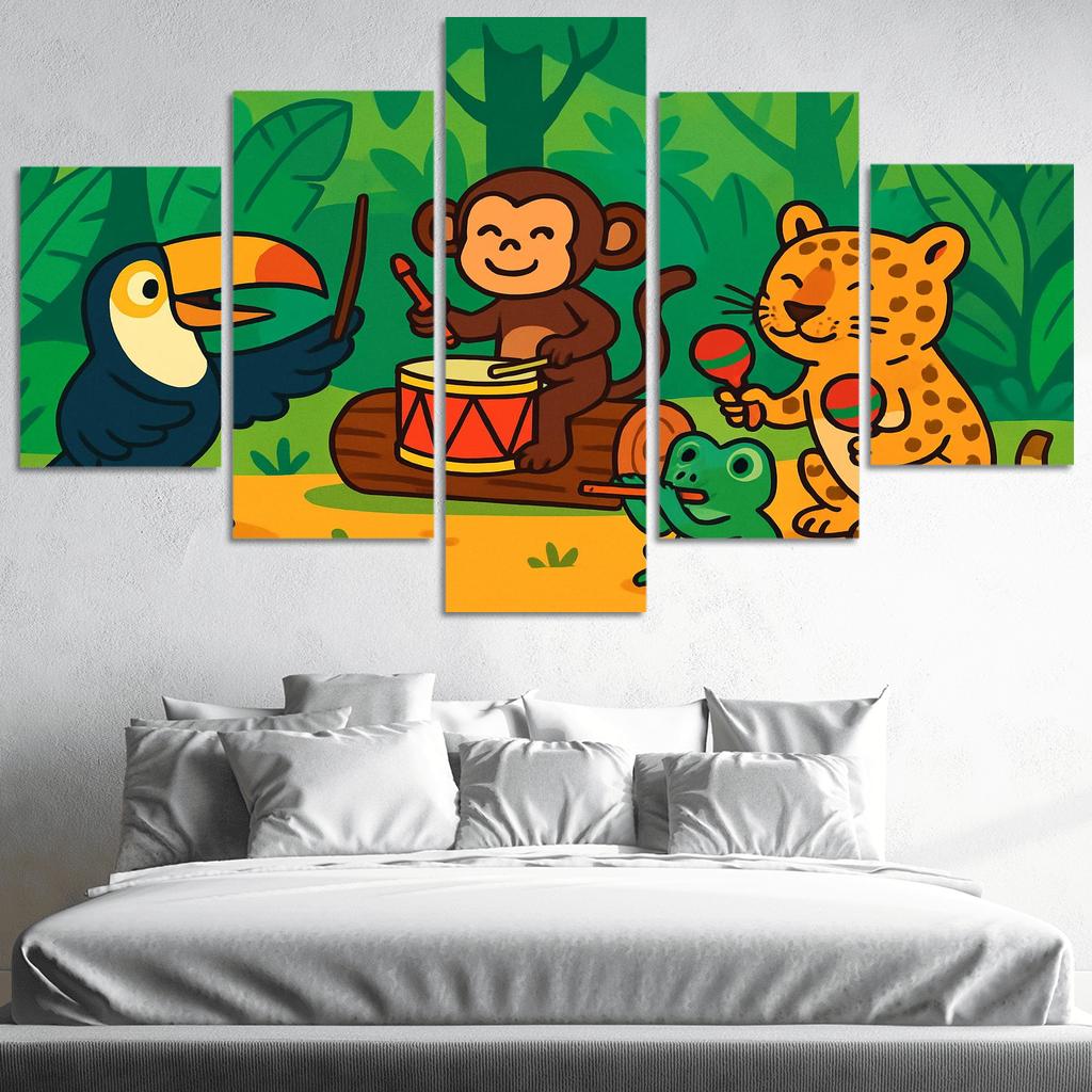 Rainforest Animal Orchestra premium artwork frames
