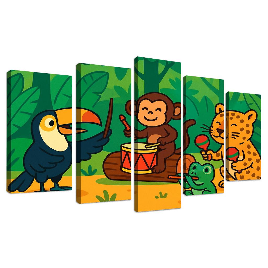 Rainforest Animal Orchestra premium artwork frames