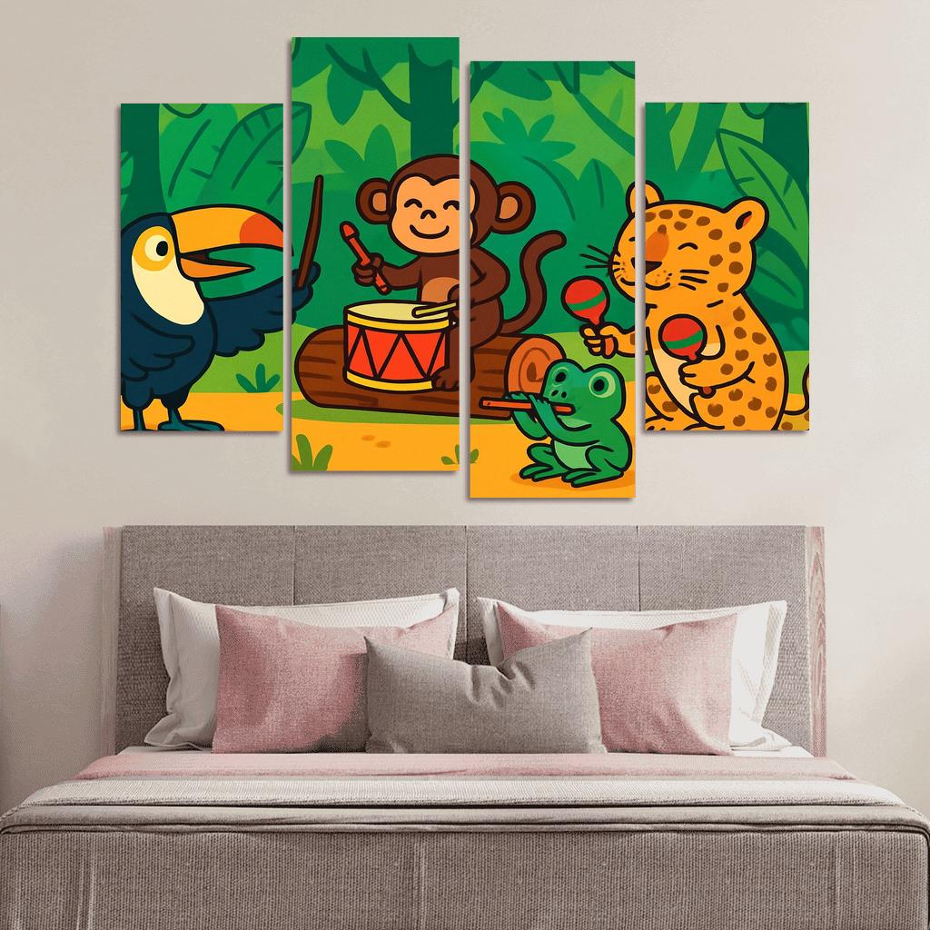 Rainforest Animal Orchestra premium artwork frames