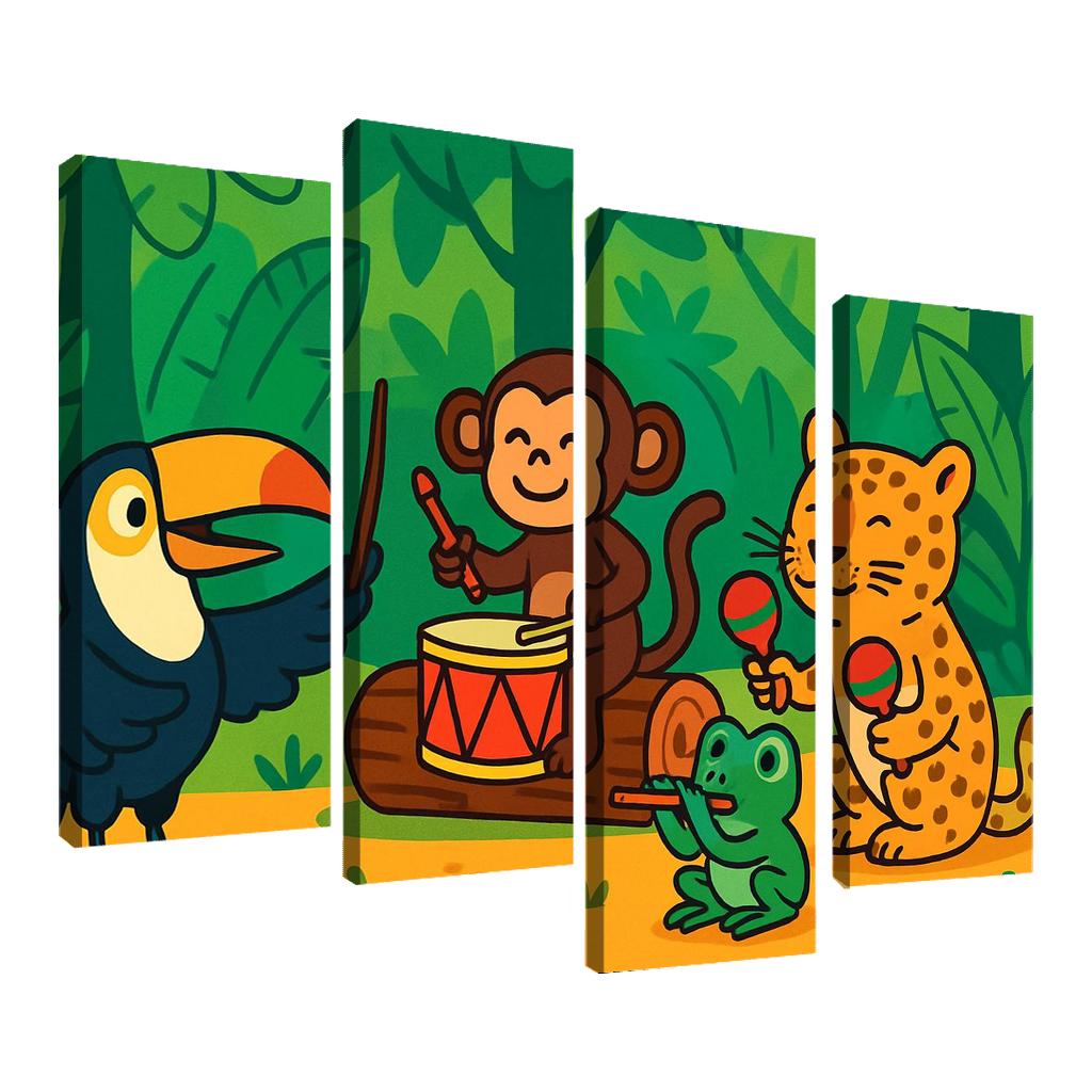 Rainforest Animal Orchestra premium artwork frames
