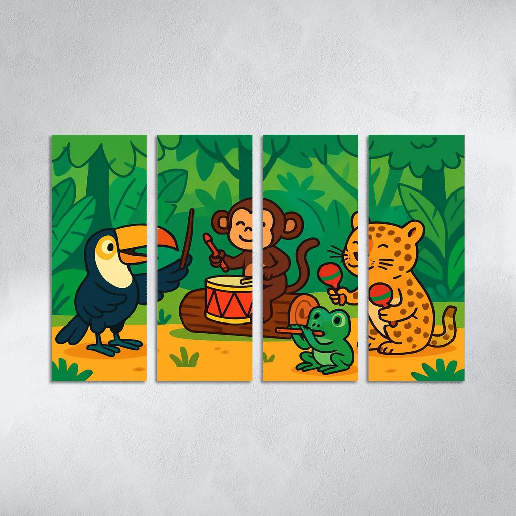 Rainforest Animal Orchestra premium artwork frames