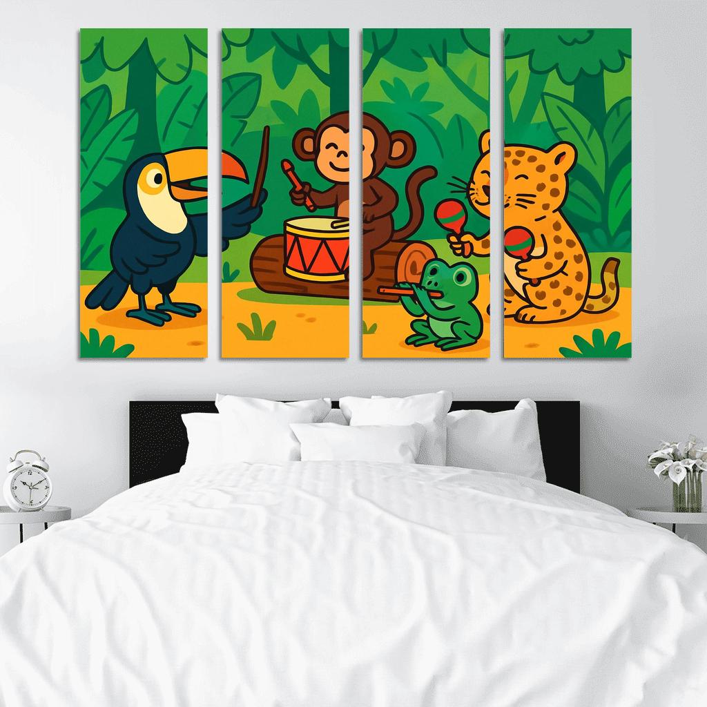 Rainforest Animal Orchestra premium artwork frames