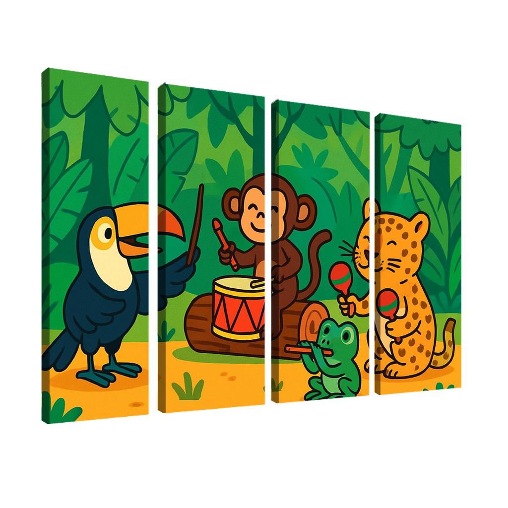 Rainforest Animal Orchestra premium artwork frames