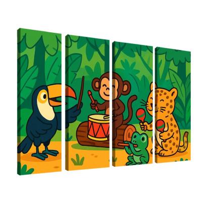 Rainforest Animal Orchestra premium artwork frames