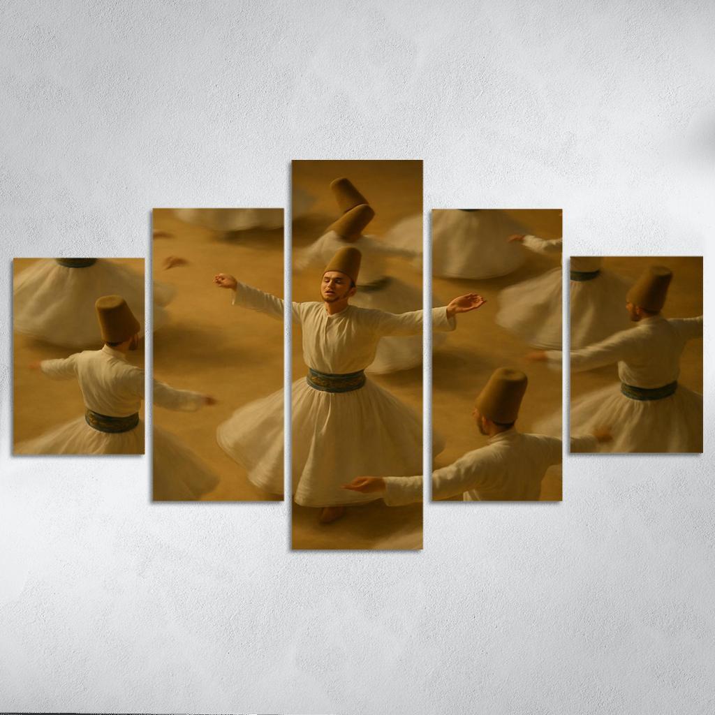 Desert Whirl Sufi Turning Dance abstract paintings frame