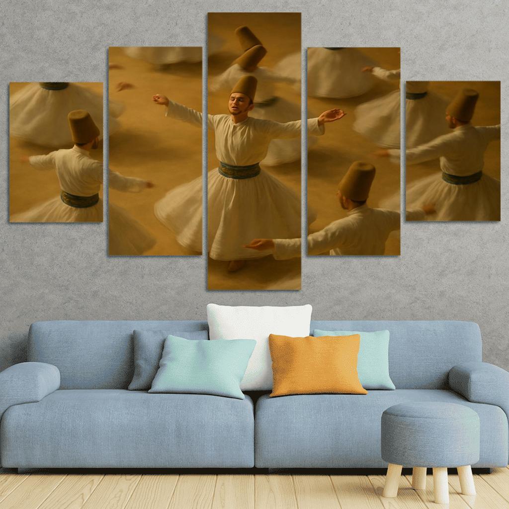 Desert Whirl Sufi Turning Dance abstract paintings frame