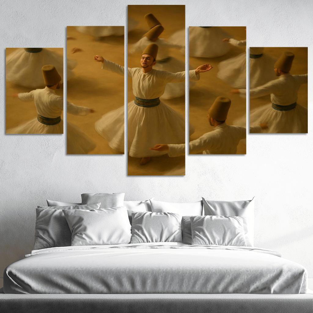Desert Whirl Sufi Turning Dance abstract paintings frame