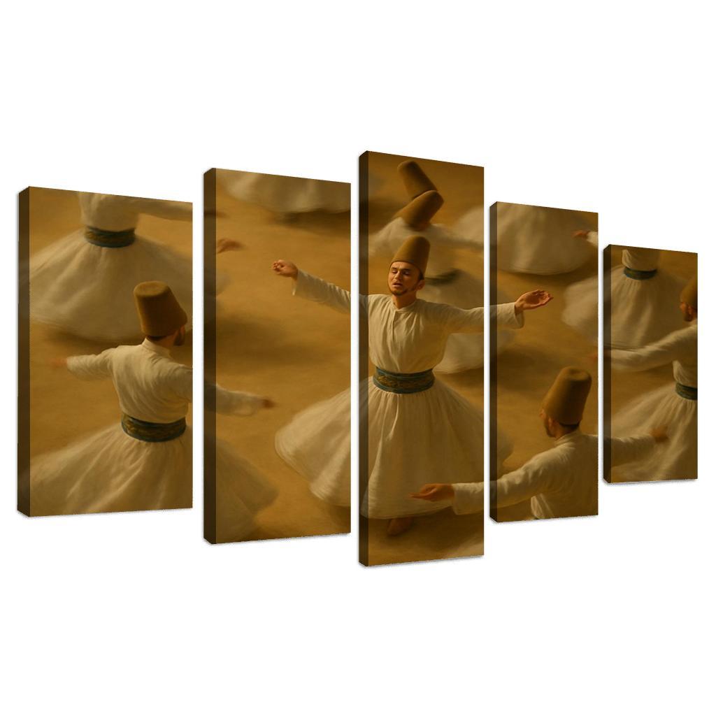 Desert Whirl Sufi Turning Dance abstract paintings frame