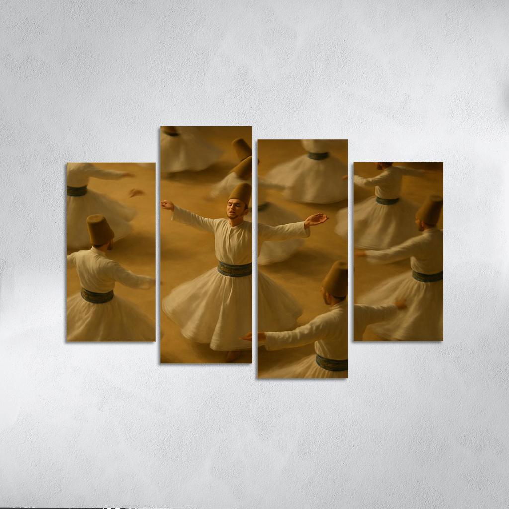 Desert Whirl Sufi Turning Dance abstract paintings frame