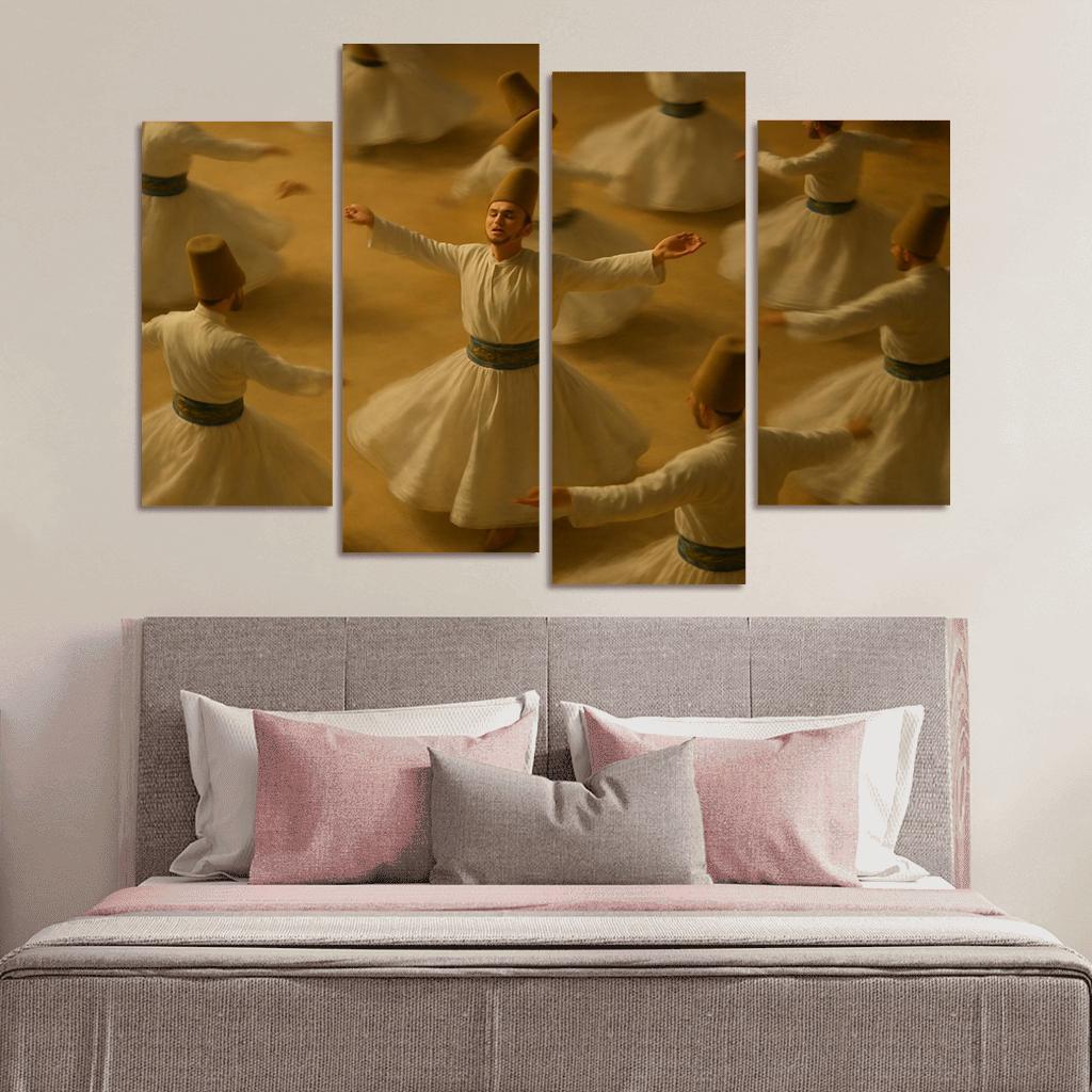Desert Whirl Sufi Turning Dance abstract paintings frame