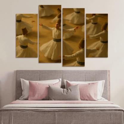 Desert Whirl Sufi Turning Dance abstract paintings frame