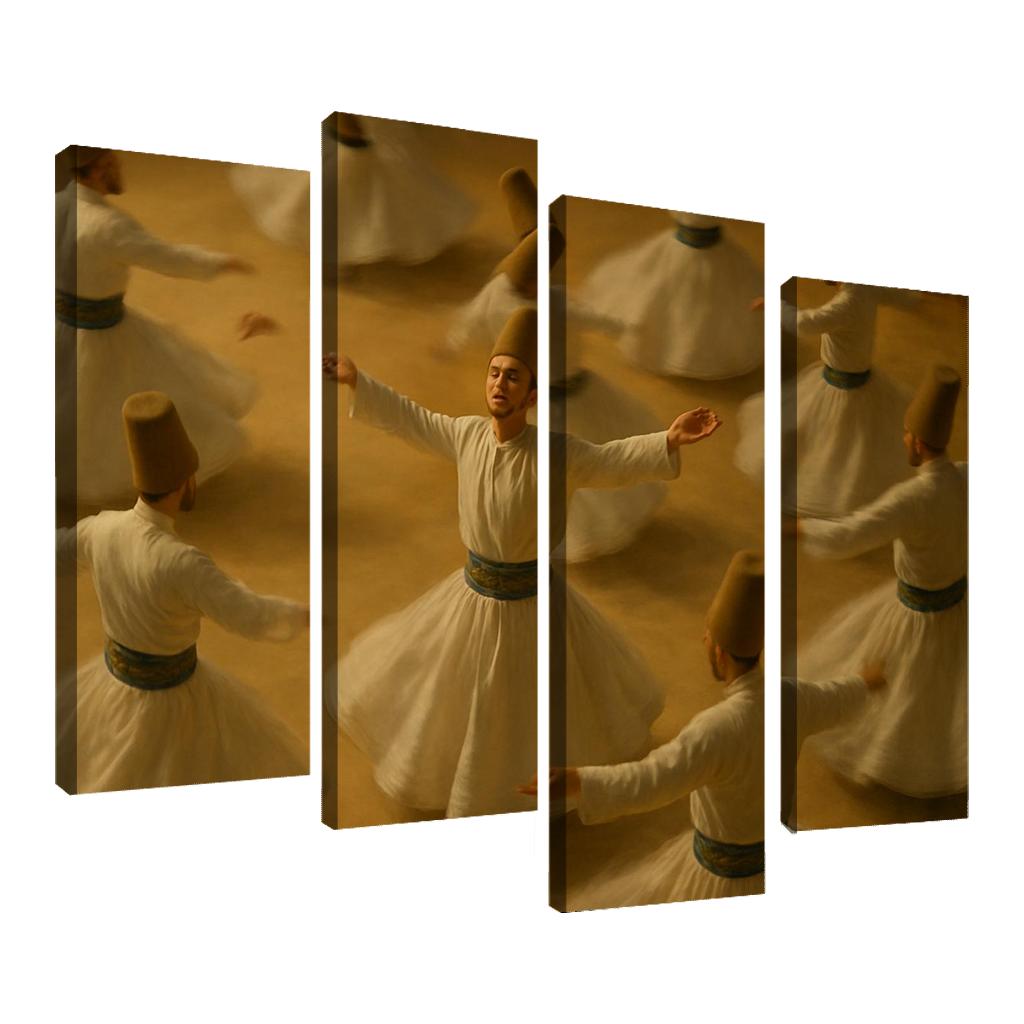 Desert Whirl Sufi Turning Dance abstract paintings frame