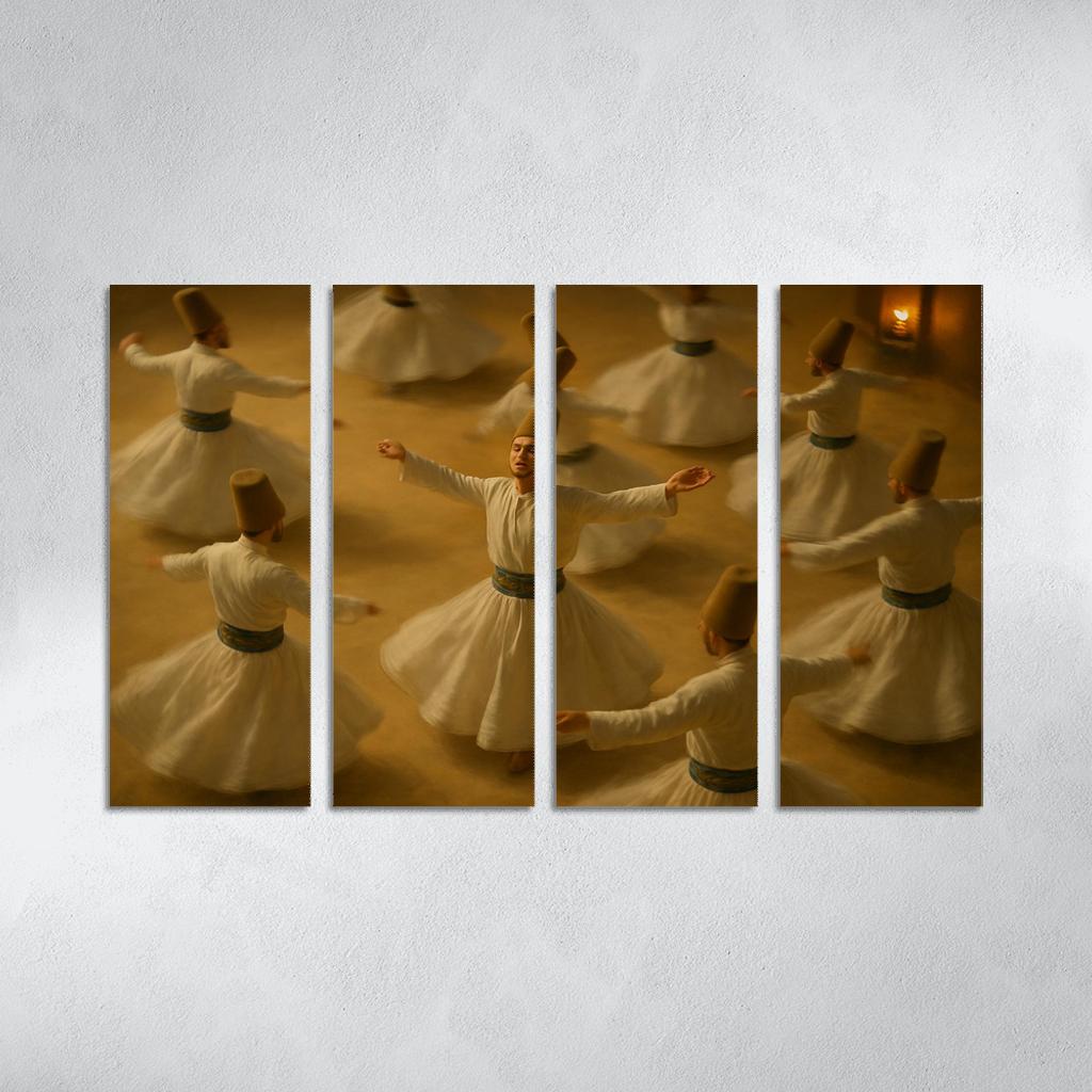 Desert Whirl Sufi Turning Dance abstract paintings frame