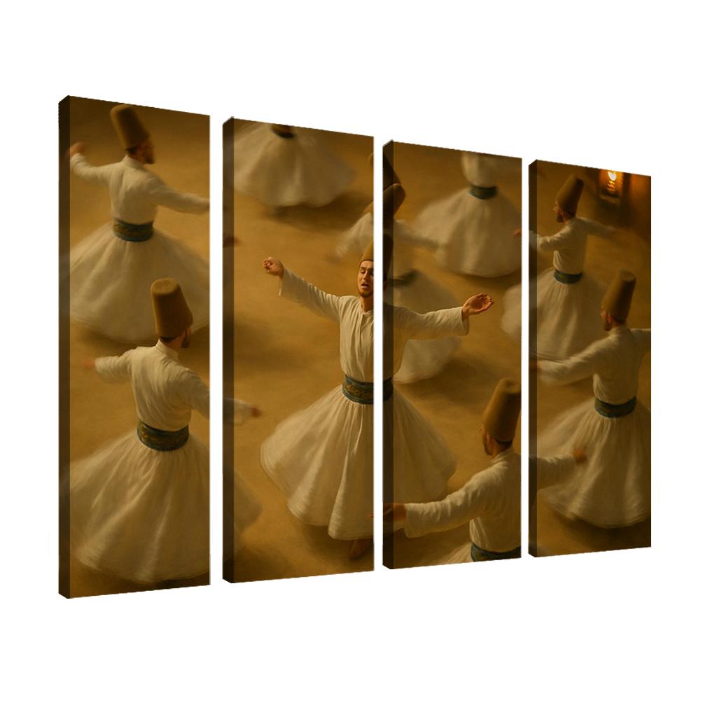 Desert Whirl Sufi Turning Dance abstract paintings frame