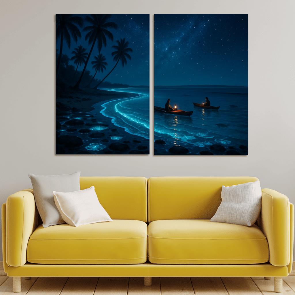 Silver Drift Shoal Bioluminescent Haven home decor
