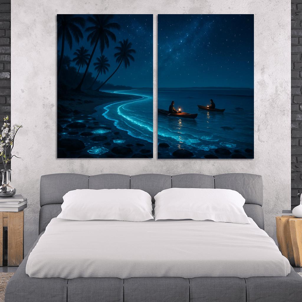 Silver Drift Shoal Bioluminescent Haven home decor