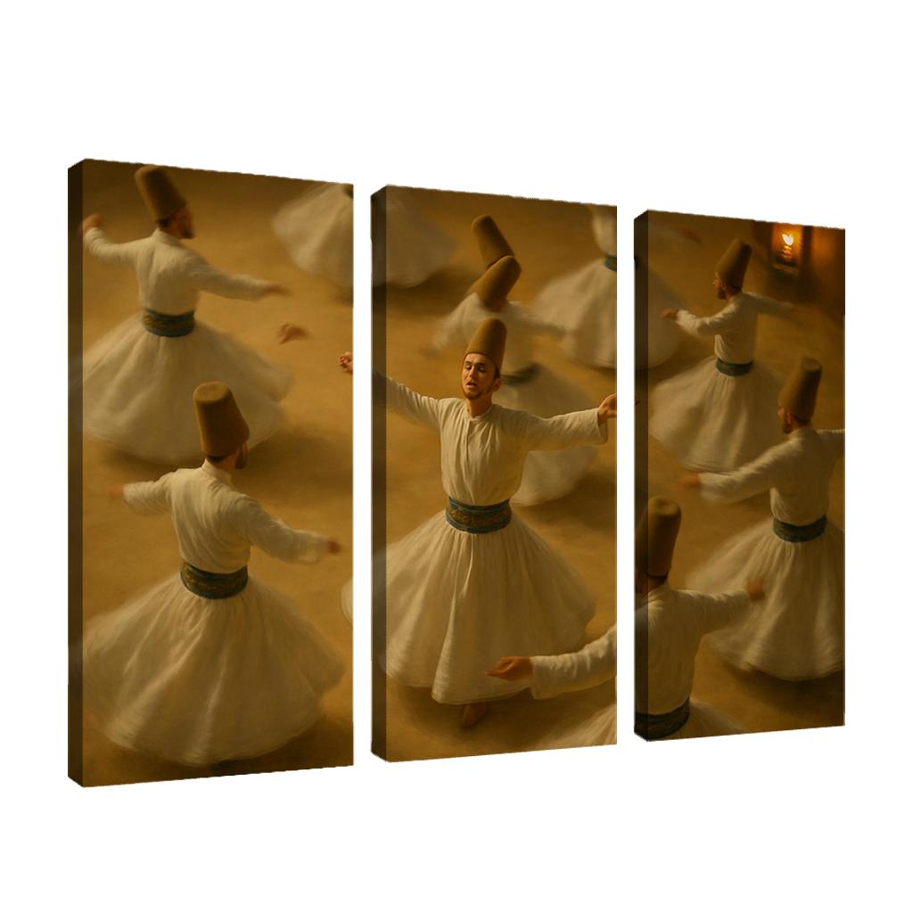 Desert Whirl Sufi Turning Dance abstract paintings frame