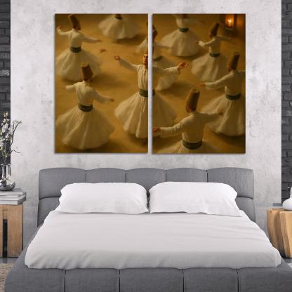 Desert Whirl Sufi Turning Dance abstract paintings frame