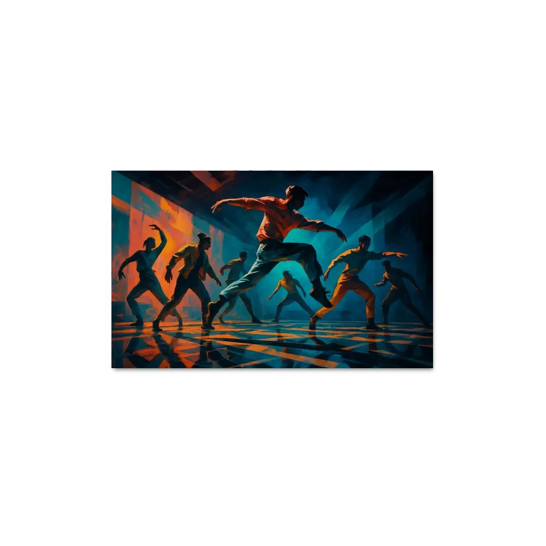 Chromatic Echo Contemporary Rhythm Ritual oil paintings frame