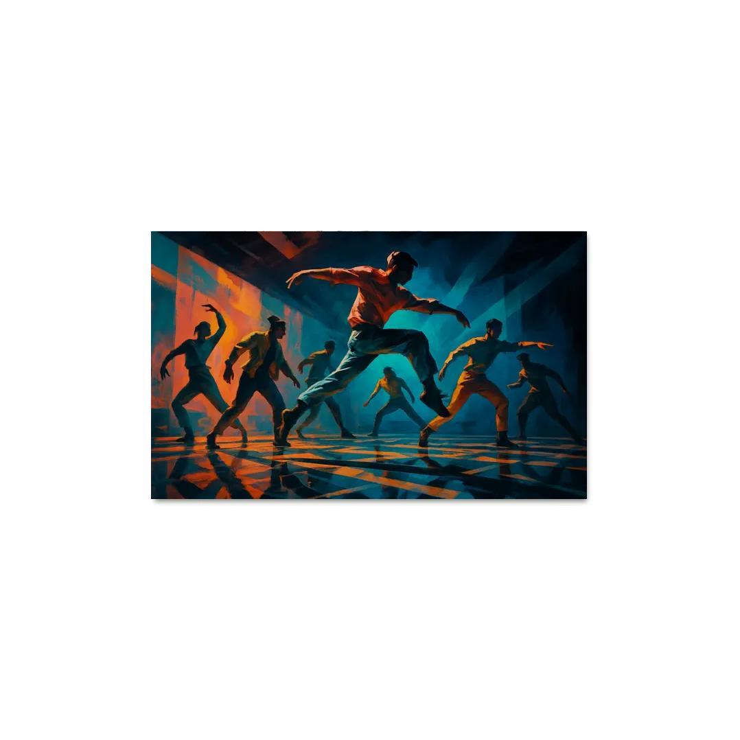 Chromatic Echo Contemporary Rhythm Ritual oil paintings frame