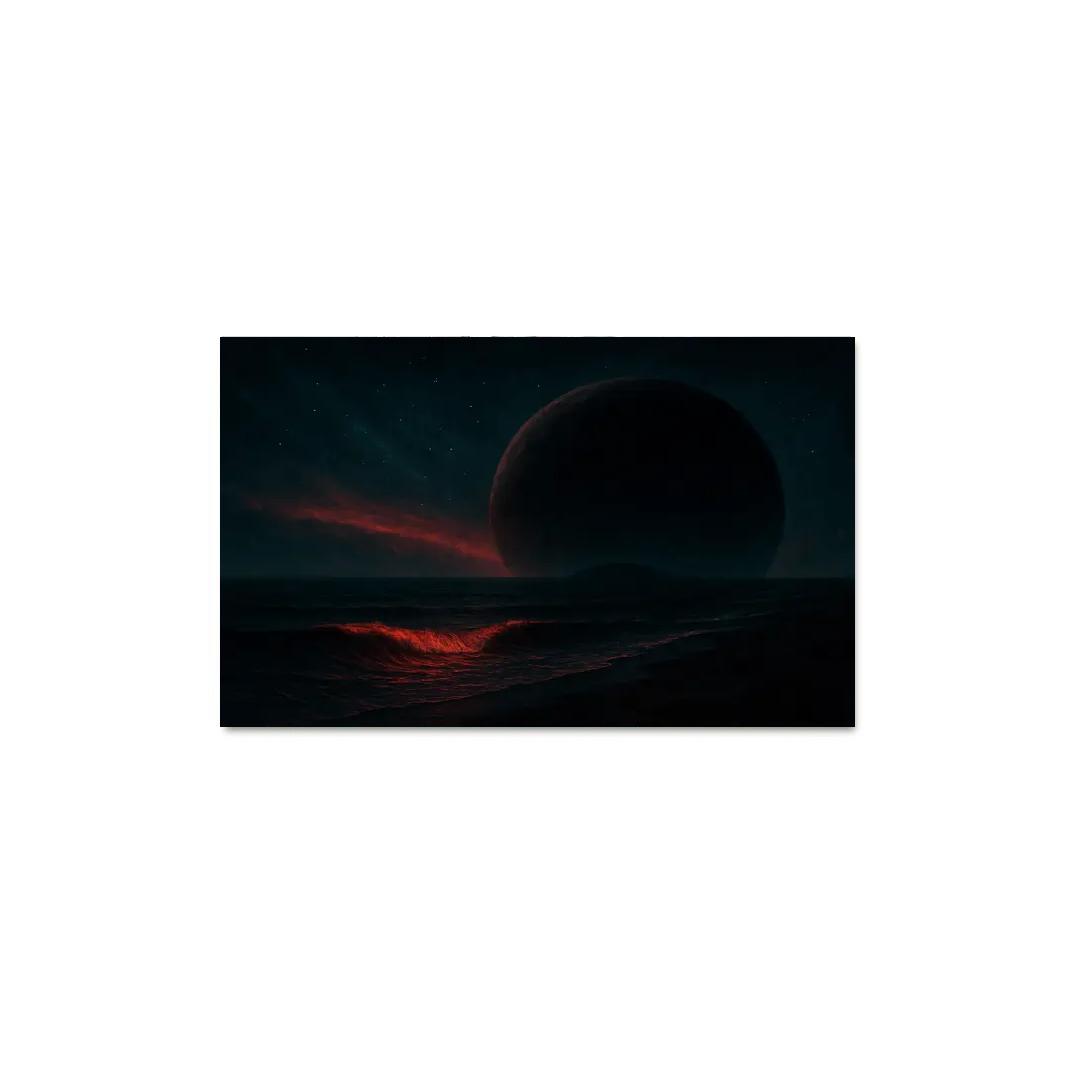 Crimson Skies Of A Rogue Ocean World premium artwork frames