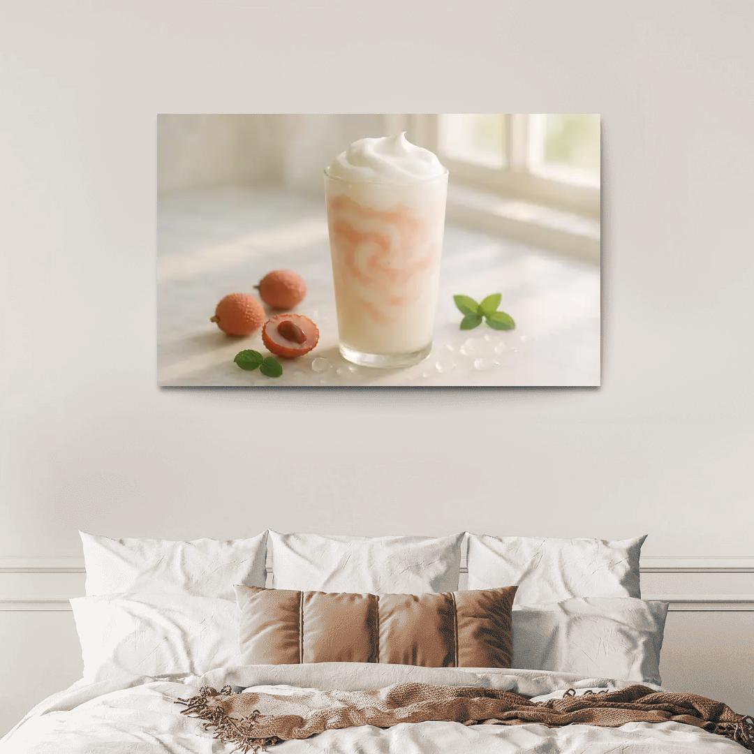 Frosted Lychee Cloud Frappe decor