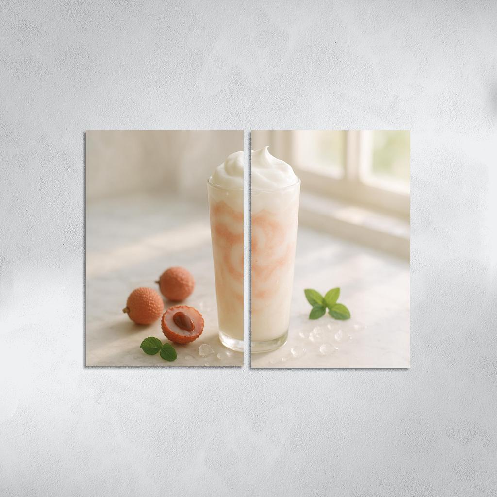 Frosted Lychee Cloud Frappe decor