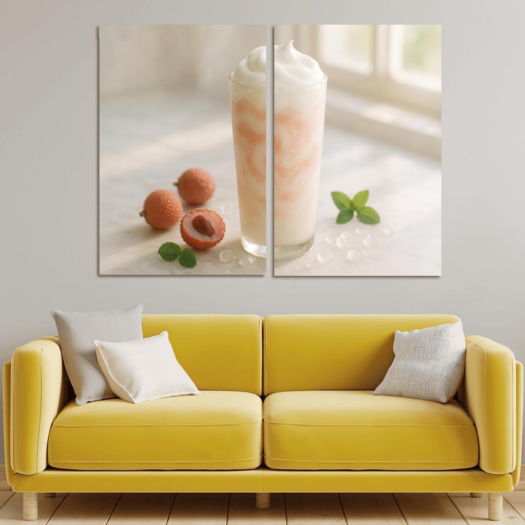 Frosted Lychee Cloud Frappe decor