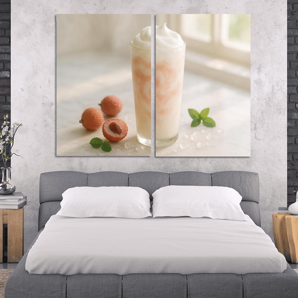 Frosted Lychee Cloud Frappe decor