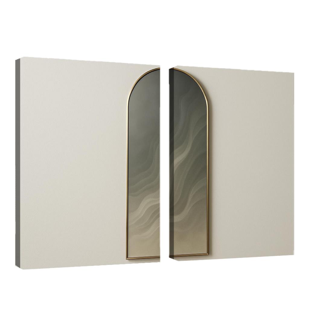 Etched Mirror Aurora Panel one-piece frames